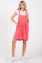 Coral Ribbed Romper