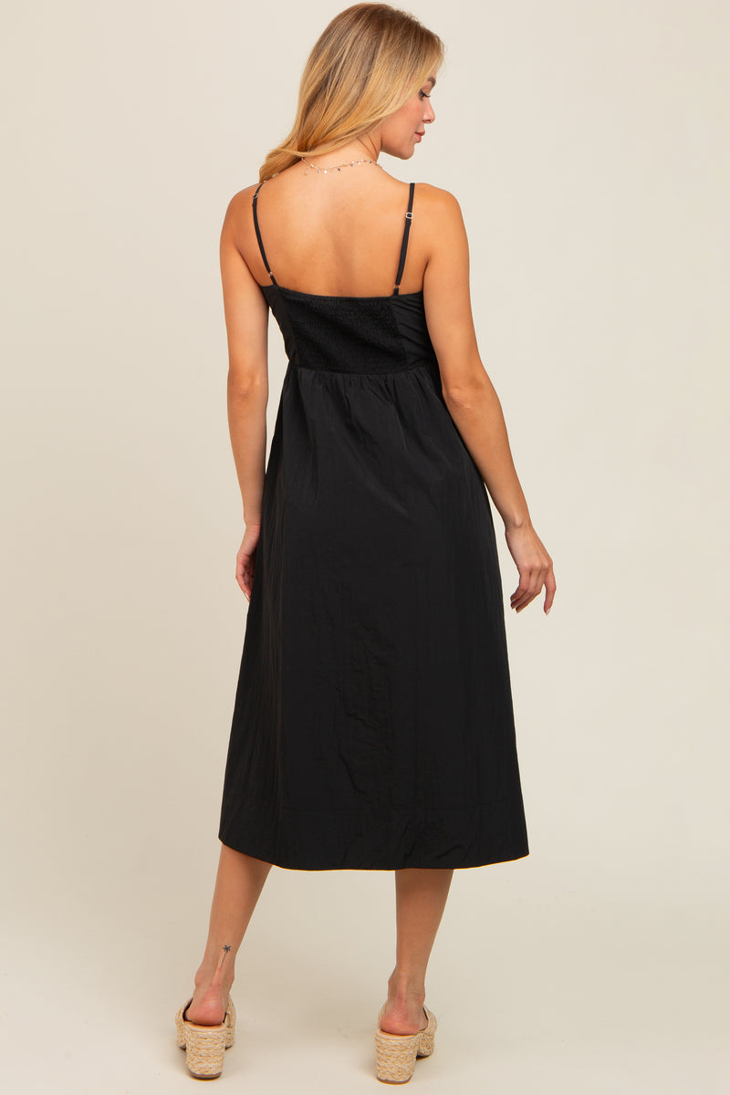 Structure Button Midi Dress Black main image 0