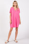 Fuchsia Striped Soft Knit Dress