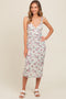 Cream Floral Mesh Lace Top Dress