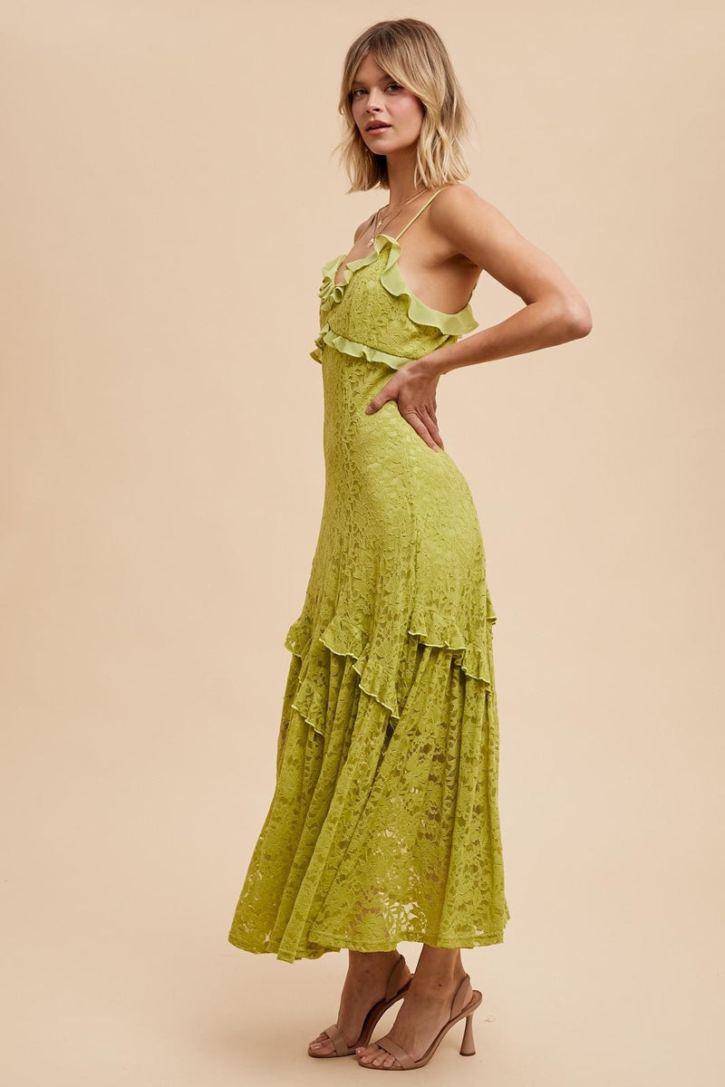 Pistachio Estelle Cape Maxi Dress