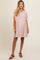 Light Pink Striped Button Front Maternity Dress