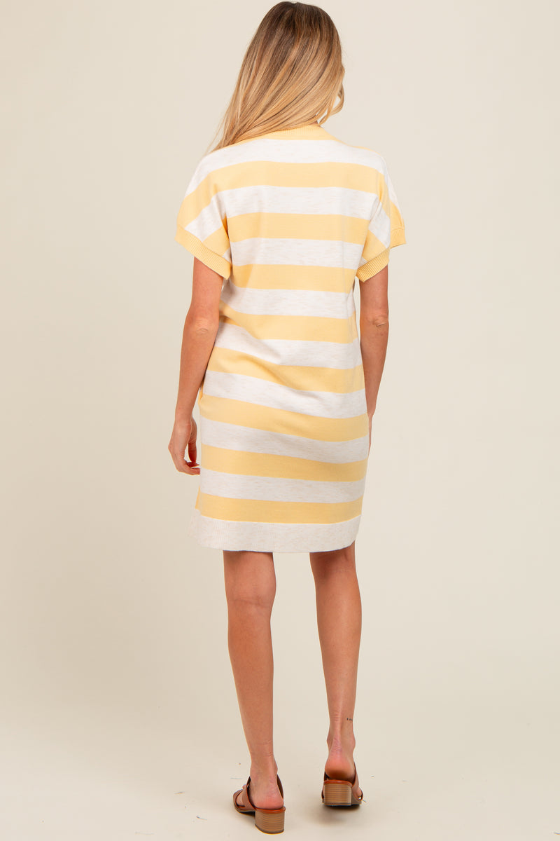 Women Yellow Printed Flared Maternity Dress