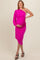 Fuchsia One Shoulder Asymmetric Maternity Dress