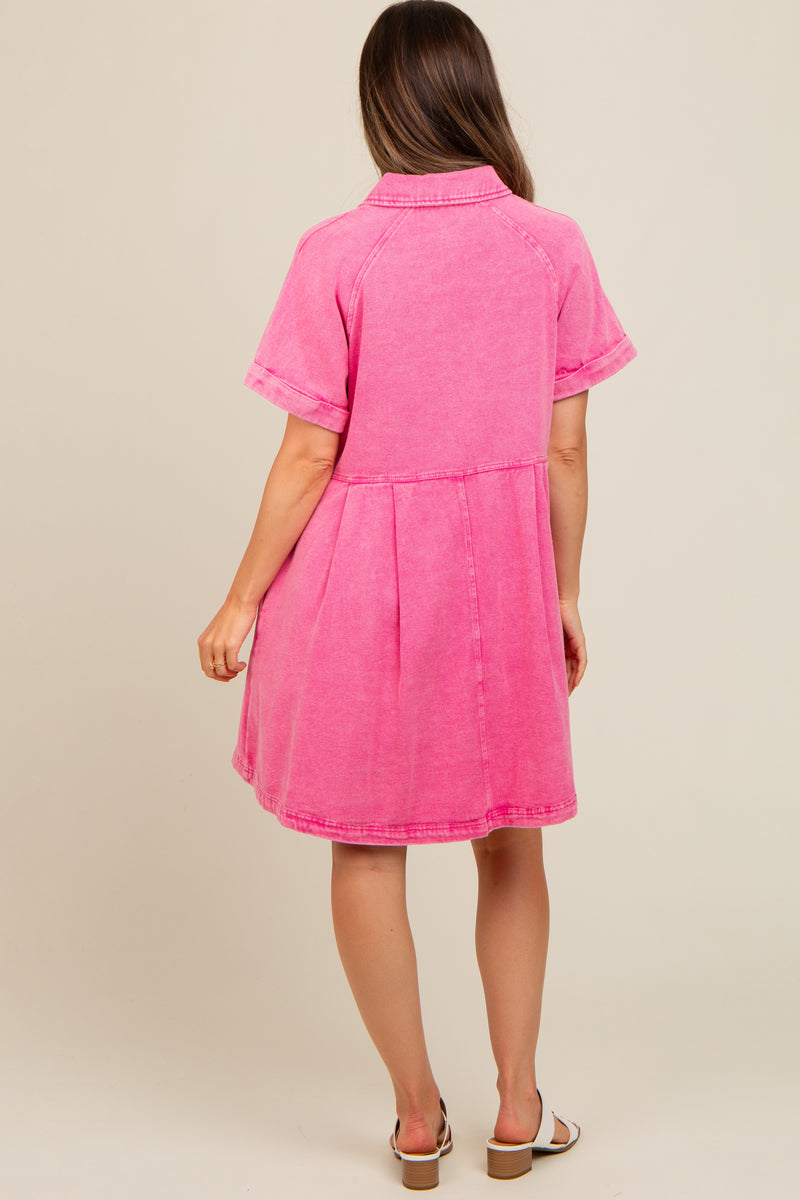 buttoned up baby denim mini dress