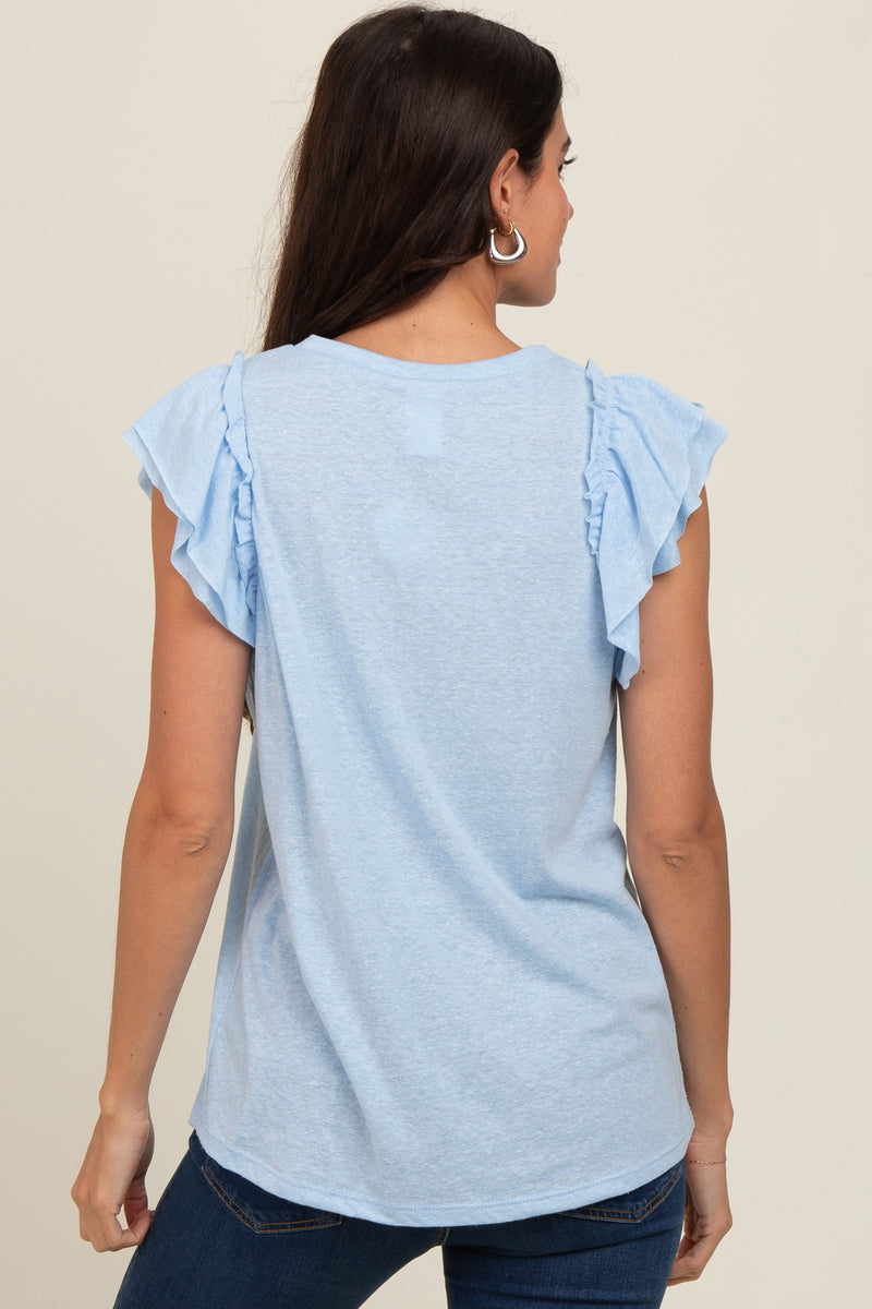 Double Ruffle Sleeves Top