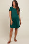 Forest Green Short Sleeve T-Shirt Maternity Dress