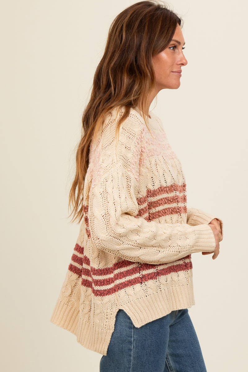 Briana Mixed Texture Knit Sweater