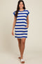Blue Striped Mini Dress