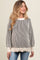 Black Ribbed Balloon Sleeve Maternity Sweater