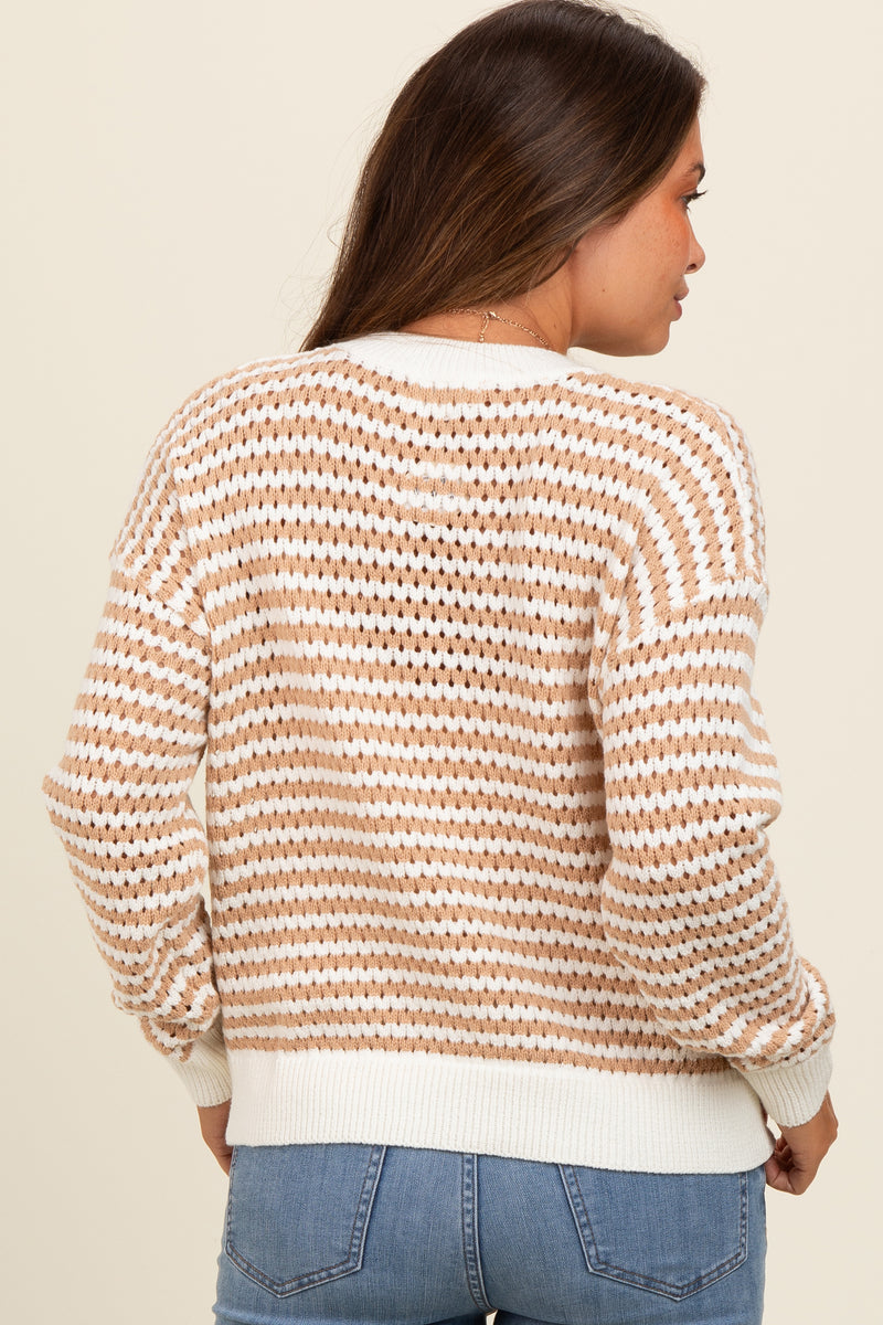 Mocha Striped Sweater main image 0