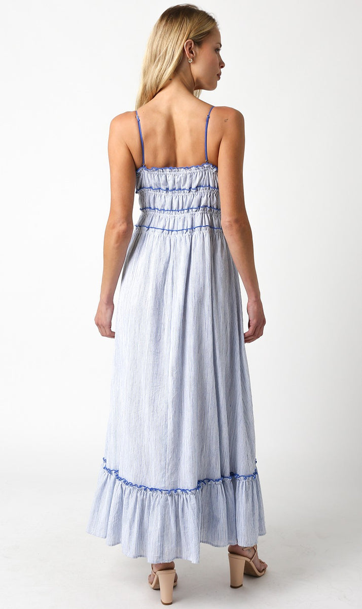 White Blue Maxi Dress – PinkBlush