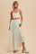 Orange Floral Contrast Sash Tie Maxi Dress