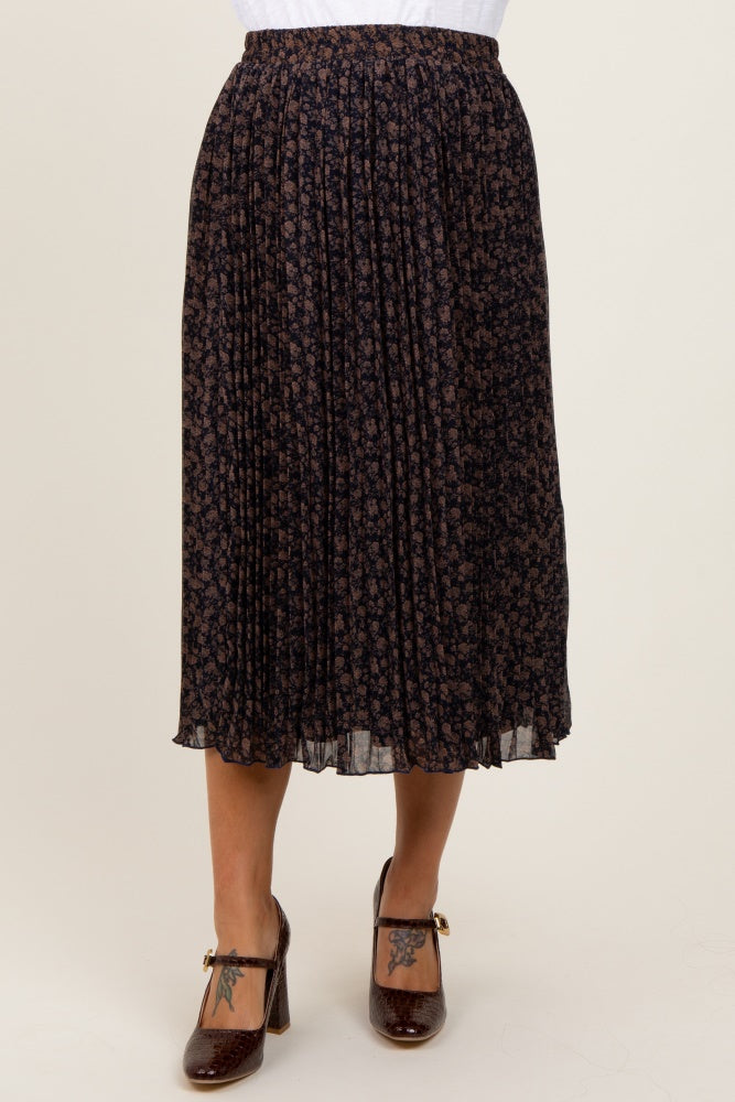 Floral Two-Piece Maternity Skirt – Contrasting Color