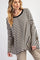 Black Mixed Stripe Trapeze Top