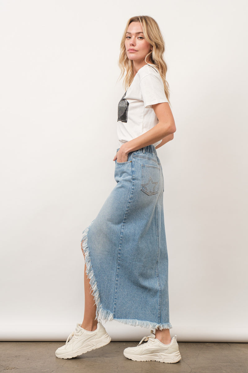 Frayed Edge Skirt