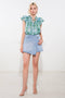 Light Blue Denim Skort