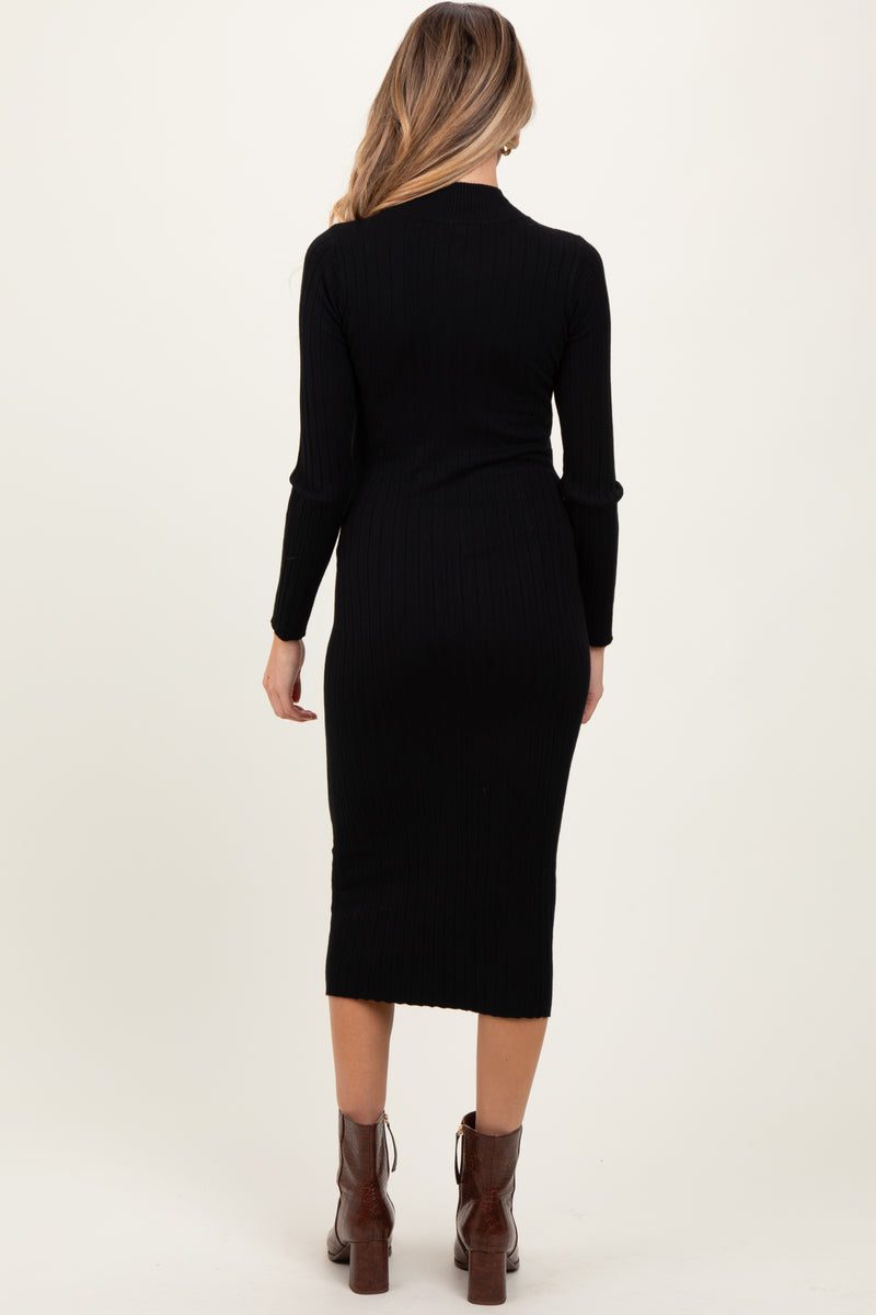 Belted Mock Neck Maternity Sweater main image 0