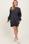 Charcoal Chenille Knit Sweater Dress
