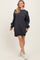 Charcoal Chenille Knit Sweater Dress