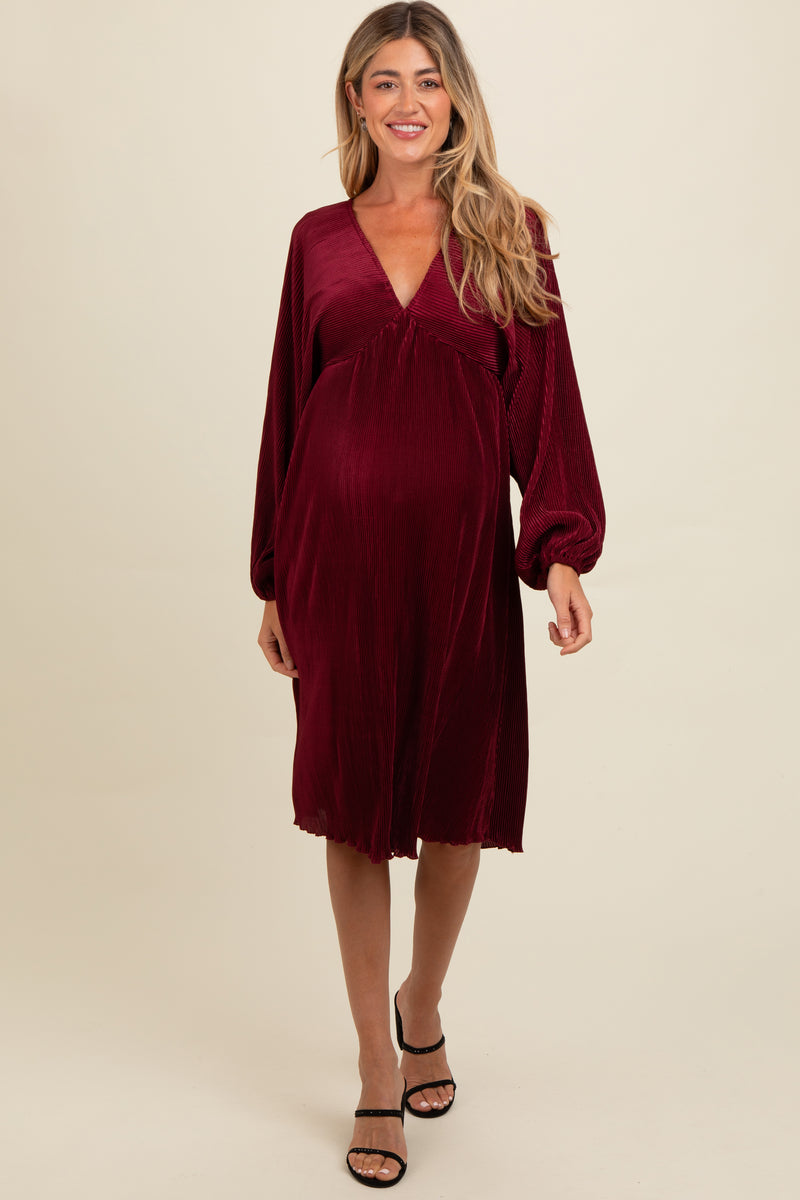 velvet wrap dress burgundy Essential Luisa Wrap Dress