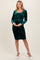 Forest Green Velvet Long Sleeve Ruched Maternity Midi Dress