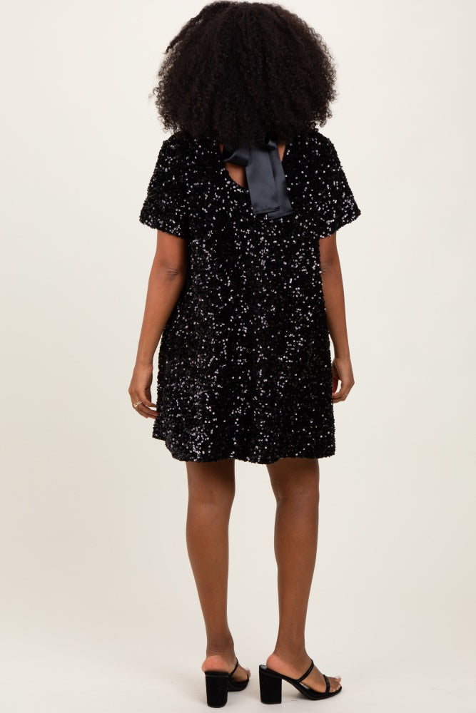 Timeless Treasure Black Mock Neck Dress