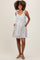 Blue Floral Plisse Texture Maternity Mini Dress