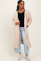 Cream Button Down Long Cardigan