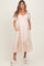 Beige Sweetheart Stripe Smocked Back Maternity Midi Dress