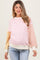Pink Colorblock Striped Maternity Pullover