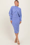 Periwinkle Bodycon Dress And Sweater Set