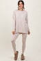 Beige Brushed Knit Oversized Top and Legging Set