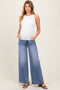 Light Blue Relaxed Wide Leg Maternity Jeans