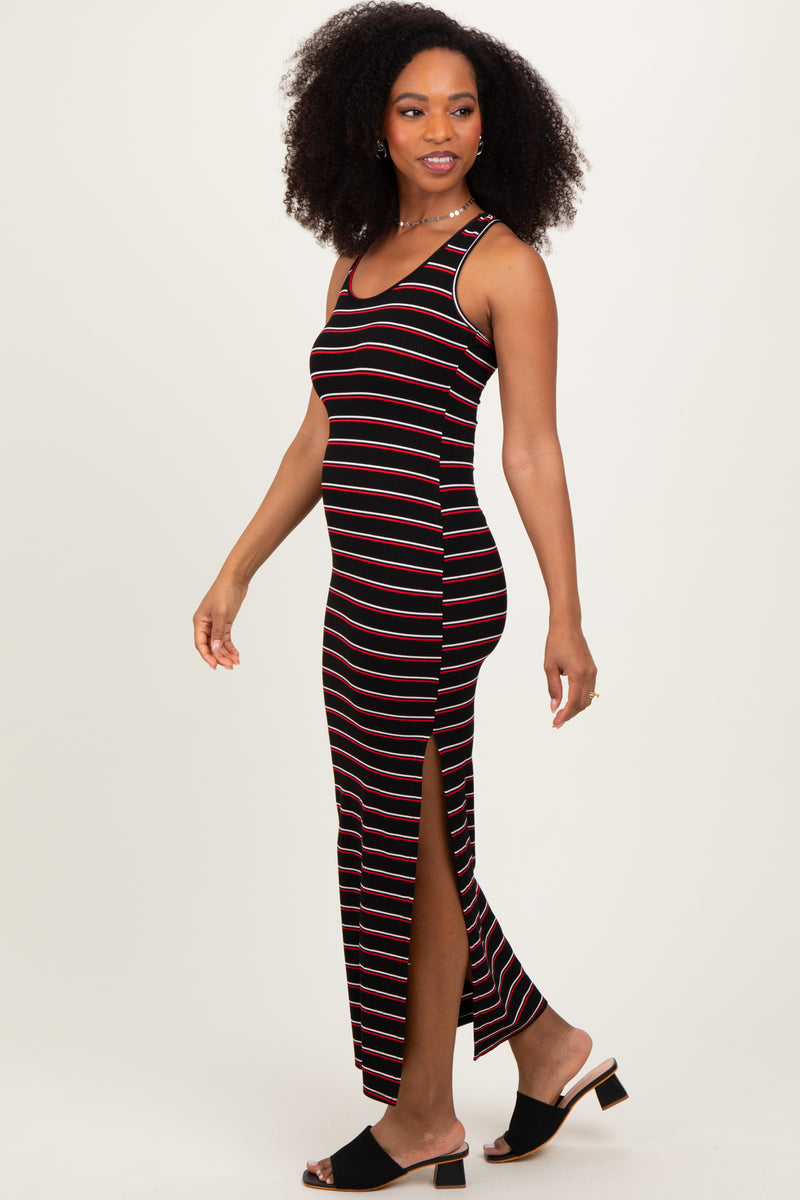 Denzel Cross-Over Slit Maxi Dress - Red main image 1