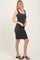 Charcoal Ribbed Fitted Sleeveless Dress