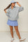 Periwinkle Back Pleat Maternity Skort