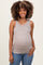 Mocha Heather Ribbed Scoop Neck Maternity Tank