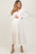 Cream Embroidered Long Sleeve Maternity Maxi Dress