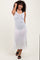 White Spaghetti Strap Slit Backless Cover Up Dress