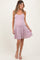 Mauve Solid Ribbed Knitted Adjustable Strap Sleeveless Maternity Mini Dress