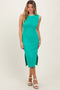 Jade Pointelle Contrast Trim Sweater Midi Dress