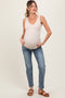 Light Wash Slim Straight Maternity Jeans