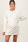 Cream Long Sleeve Oversized Sweatshirt Maternity Mini Dress