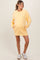 Yellow Long Sleeve Oversized Sweatshirt Maternity Mini Dress