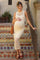 Cream Crochet Knit Sleeveless Maternity Maxi Dress