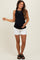 White Raw Hem Maternity Denim Shorts