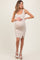 Cream Sleeveless Textured Maternity Bodycon Dress
