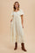Cream Lace Square Neck Maternity Maxi Dress