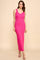 Fuchsia V-Neck Tank Maxi Dress